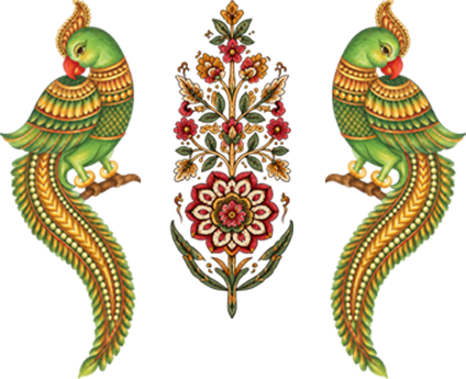 Royal Parrots Motif